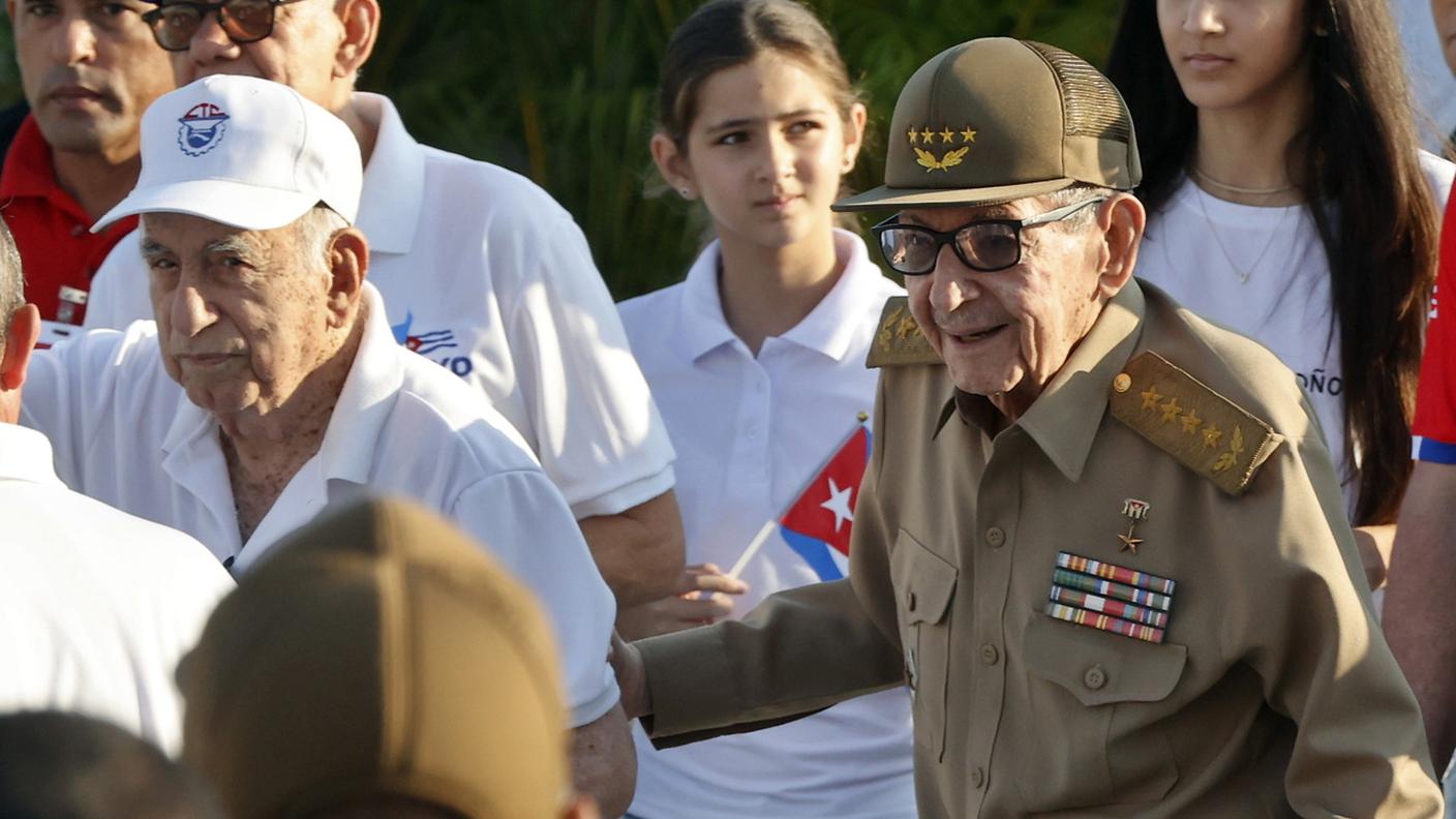 Raul Castro, qui ripreso durante la ricorrenza del 1° maggio all'Avana