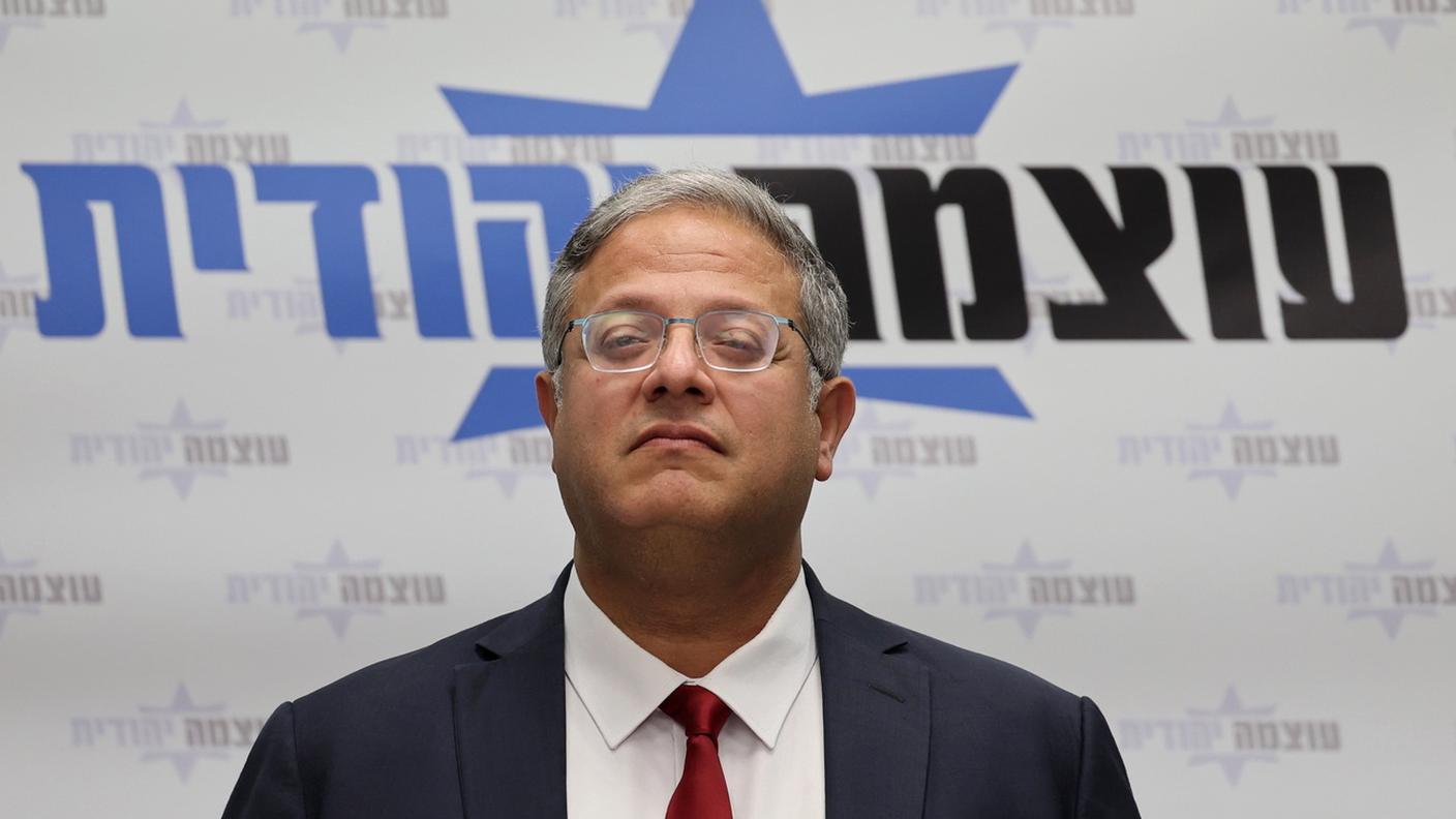 Il ministro israeliano della Sicurezza nazionale e leader del partito di estrema destra Otzma Yehudit, Itamar Ben-Gvir