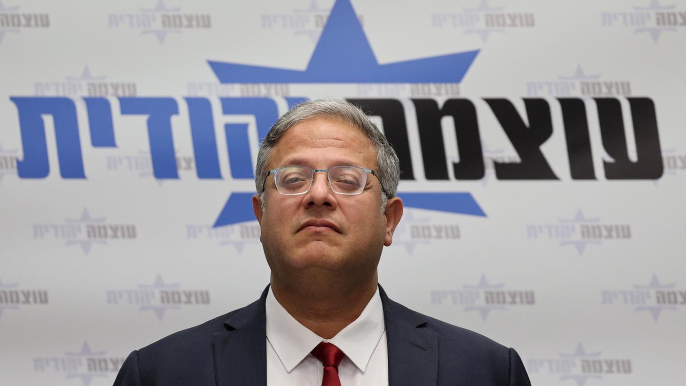 Il ministro israeliano della Sicurezza nazionale e leader del partito di estrema destra Otzma Yehudit, Itamar Ben-Gvir