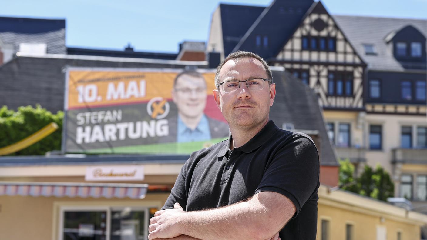 Stefan Hartung, ex esponente del partito neonazista NDP, cofondatore del partito di estrema destra Freien Sachsen ("Liberi Sassoni")