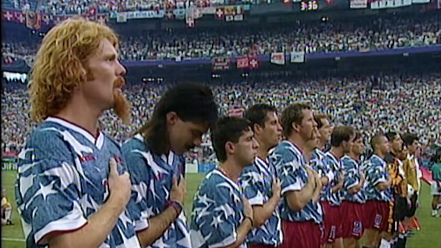  La nazionale USA ai Mondiali del 1994, in primo piano Alexi Lalas, oggi opinionista televisivo