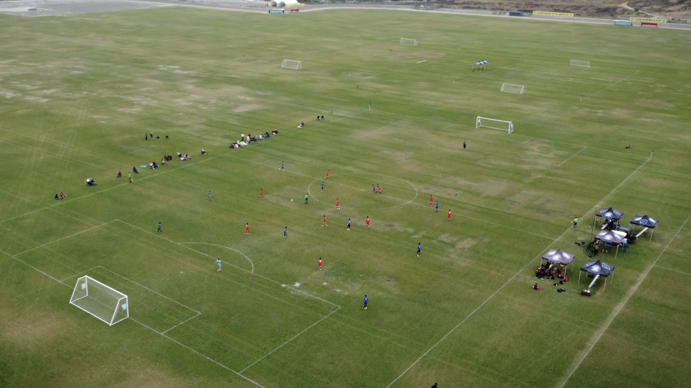 Foto aerea dei campi da calcio delle squadre giovanili di San Diego (i San Diego Nomads)