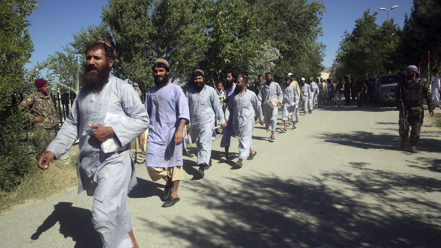 Il rilascio di prigionieri talebani dalla prigione di Bagram nel 2020
