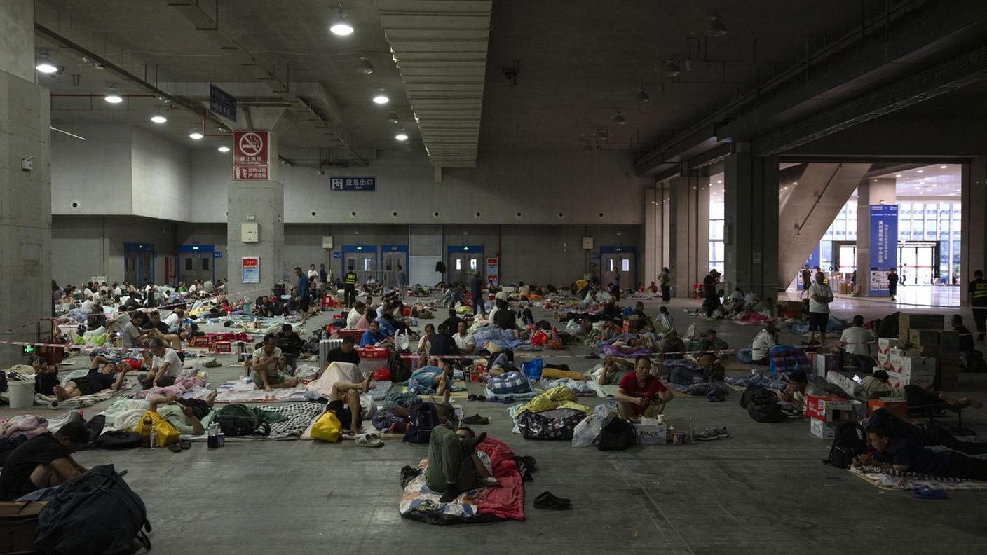 Un riparo per i lavoratori a Whenzhou