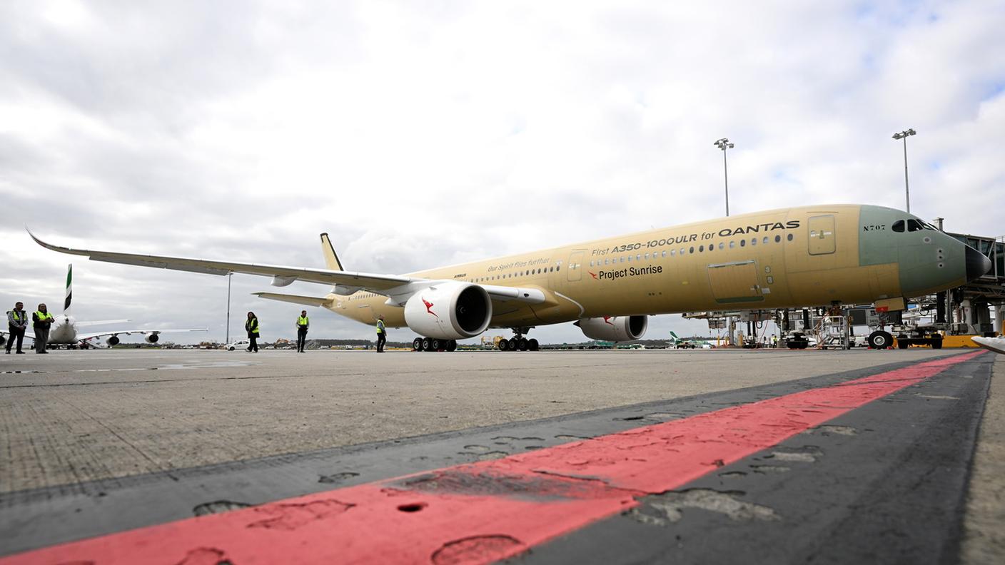 L'A350-1000ULR all'aeroporto di Melbourne