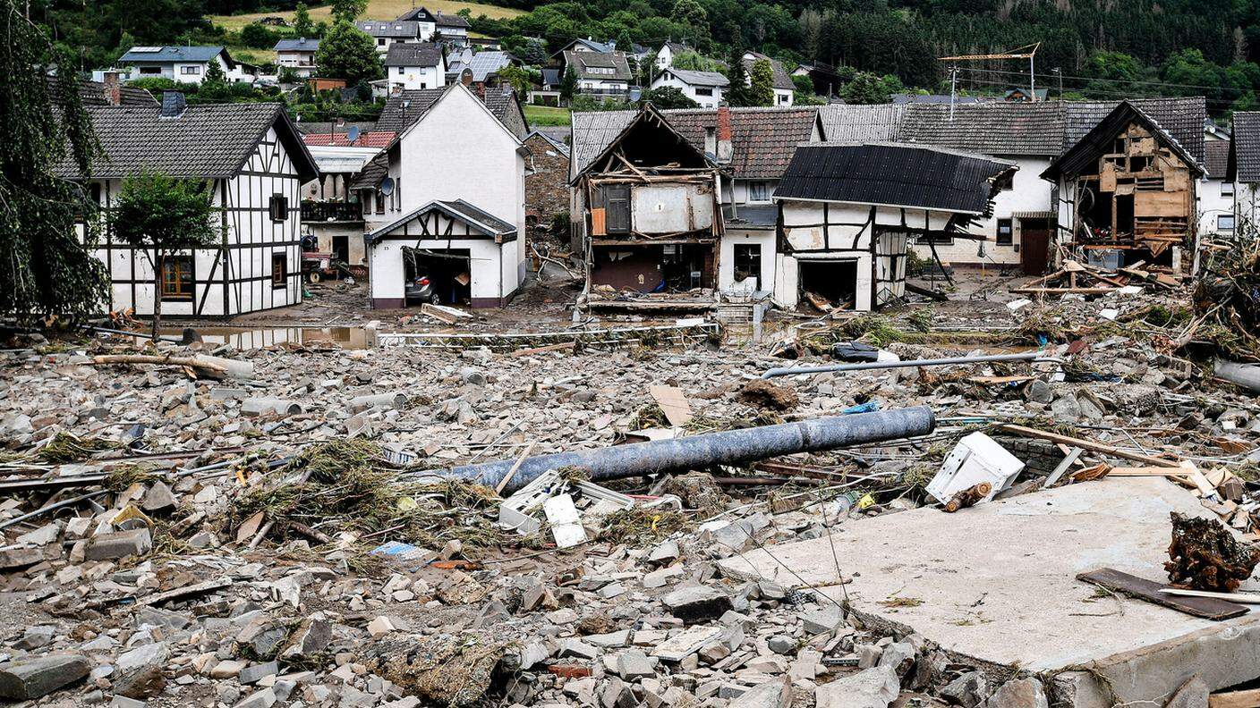 Il villaggio di Schuld, nel distretto di Ahrweiler, distrutto dalle inondazioni