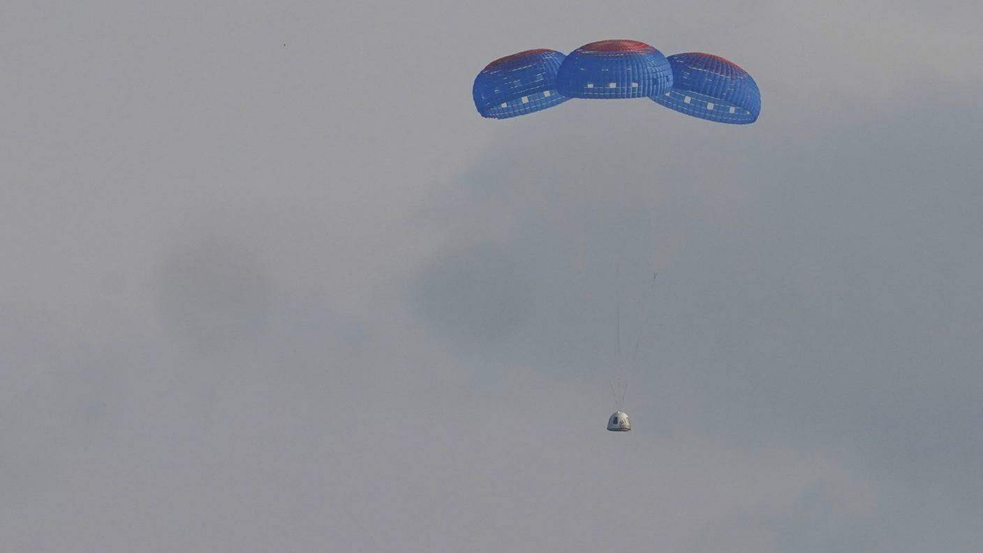 Il paracadute per posarsi in sicurezza