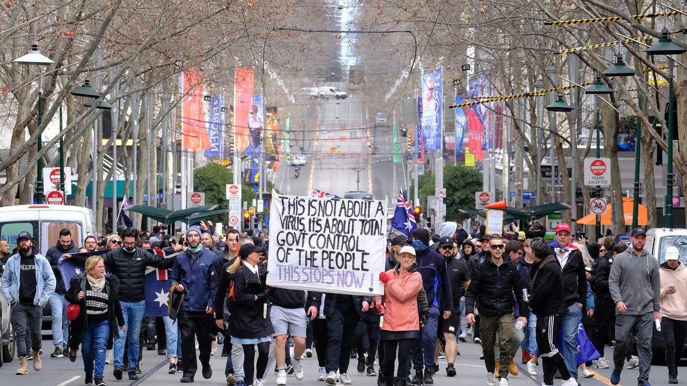 Manifestanti a Melbourne