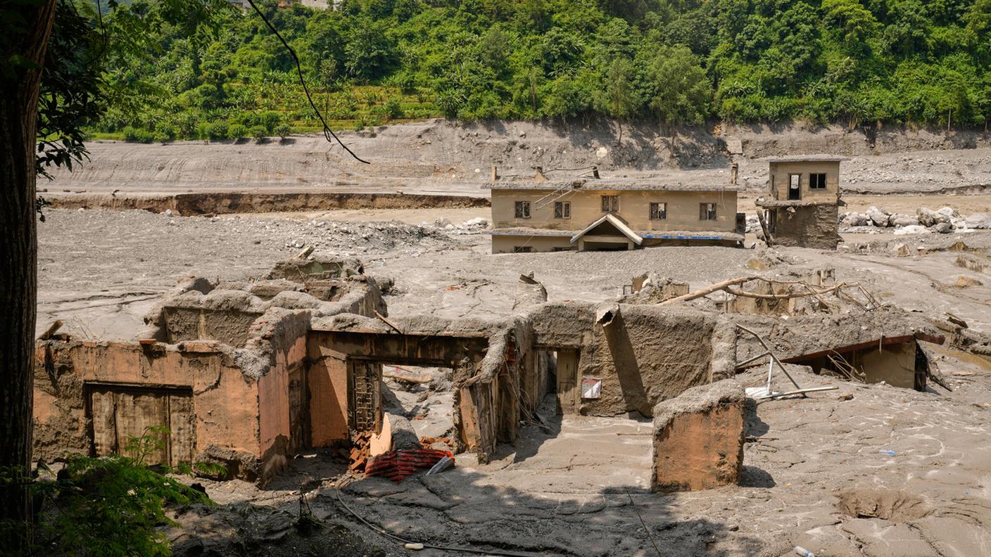Case travolte e distrutte dall'alluvione di mercoledì scorso