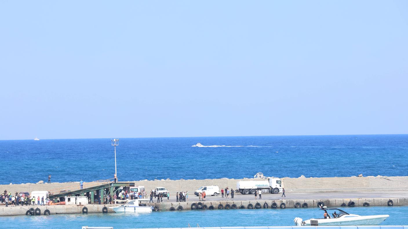 Una zona del porto di Kyrenia, da dove la nave era partita