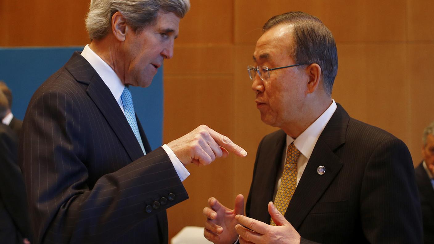 Il segretario di stato statunitense John Kerry e ban Ki-moon