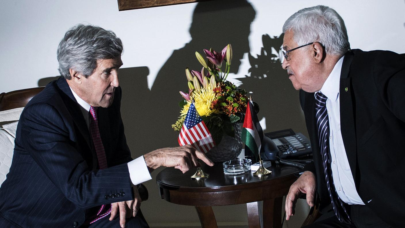 Il segretario di Stato con il presidente dell'Autorità nazionale palestinese Mahmud Abbas