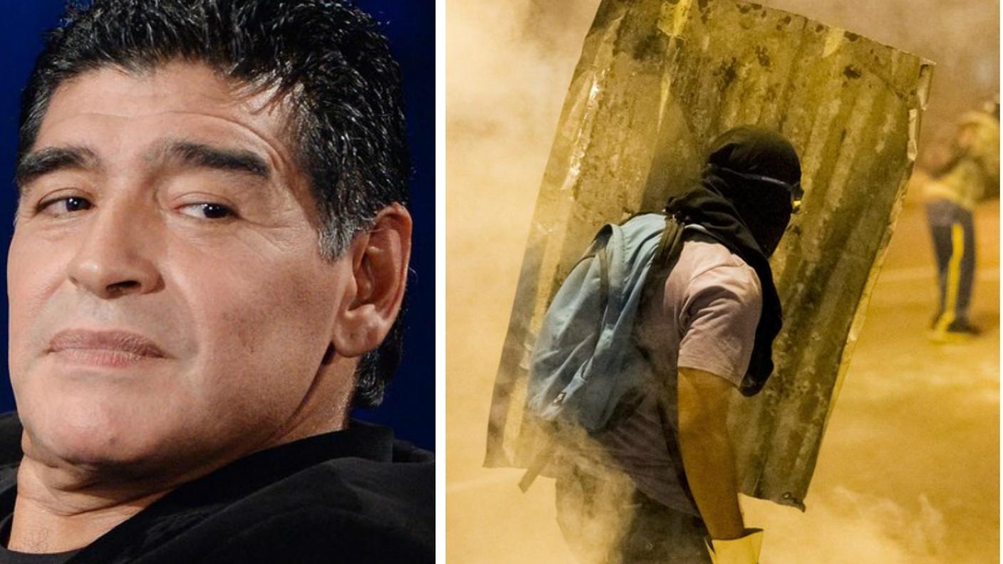 Maradona e le proteste contro il Governo Maduro
