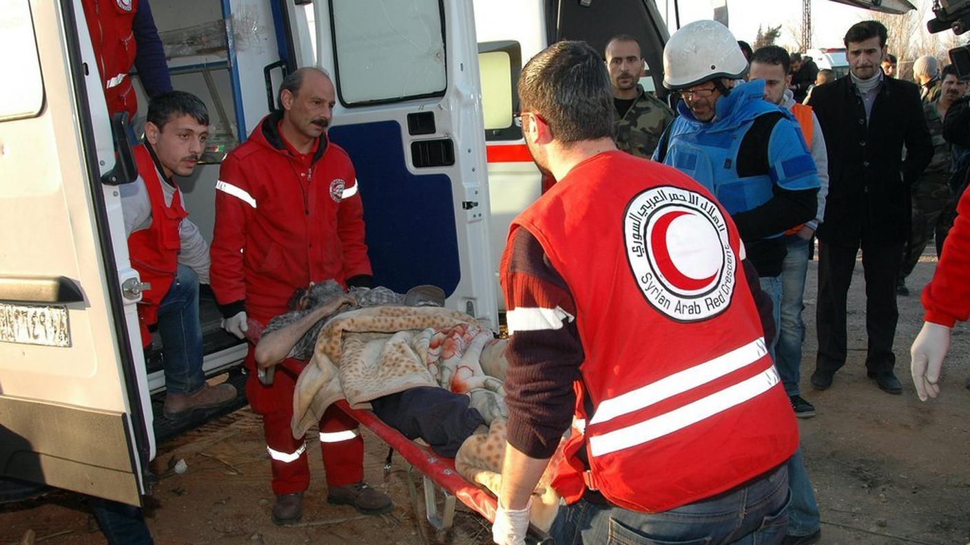 Un'immagine scattata domenica a Homs
