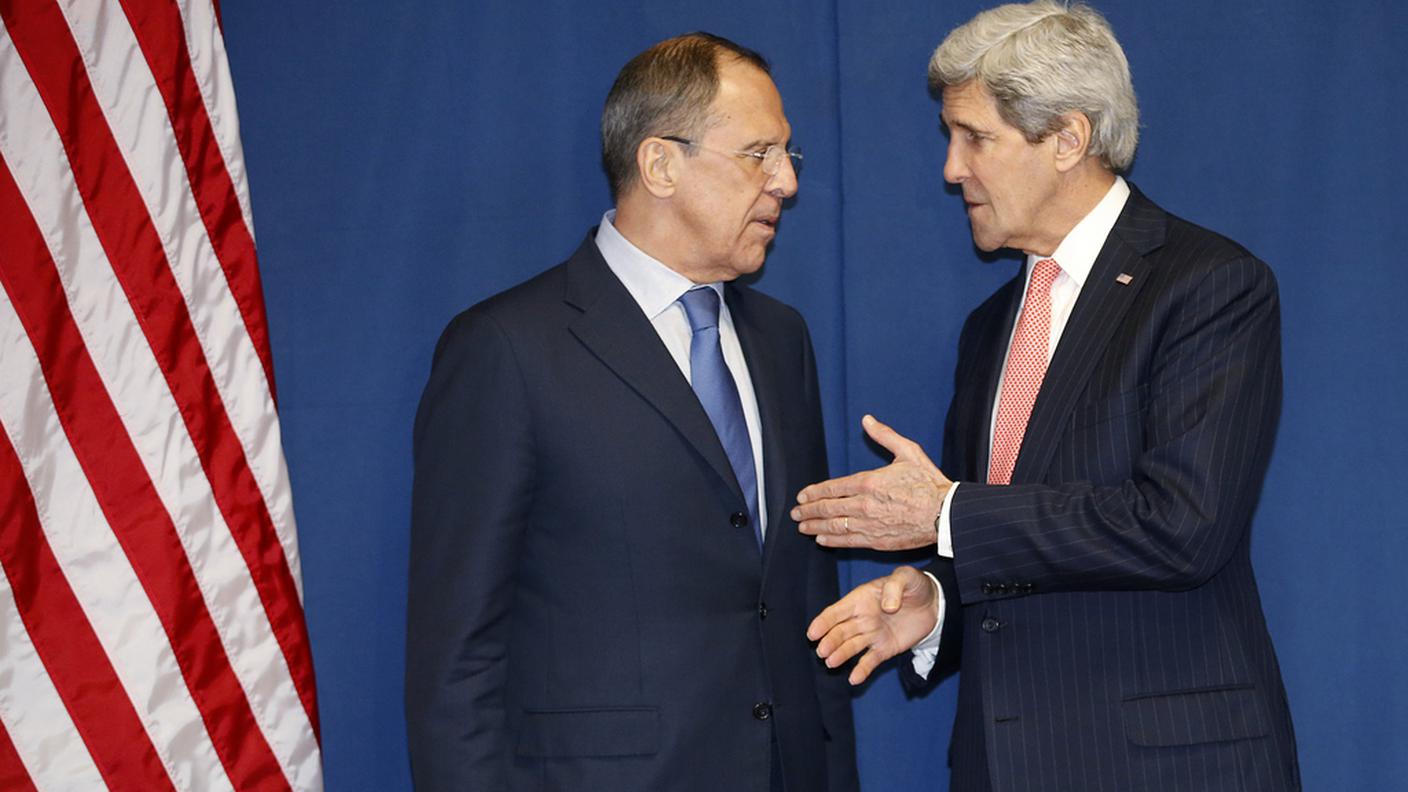 Lavrov e Kerry in un'immagine scattata il 6 marzo a Roma