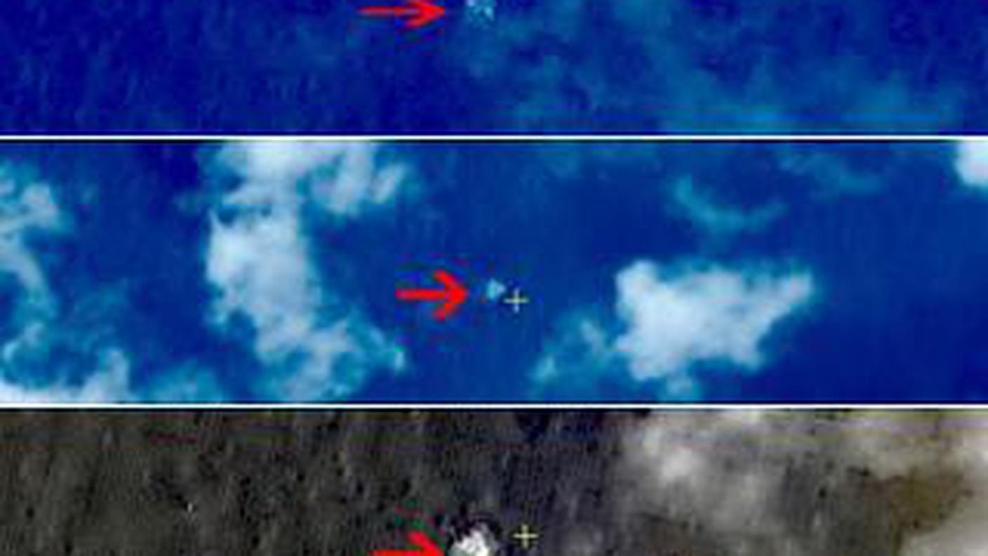 Gli oggetti galleggianti mostrati da un satellite cinese non sono stati trovati