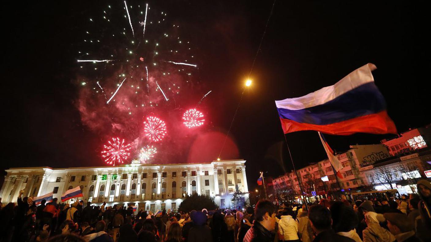 I festeggiamenti a Sinferopoli