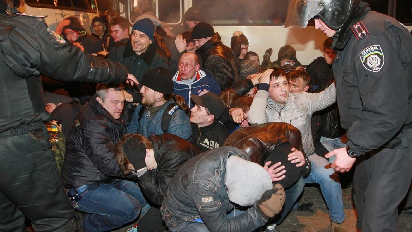 L'intervento delle forze dell'ordine