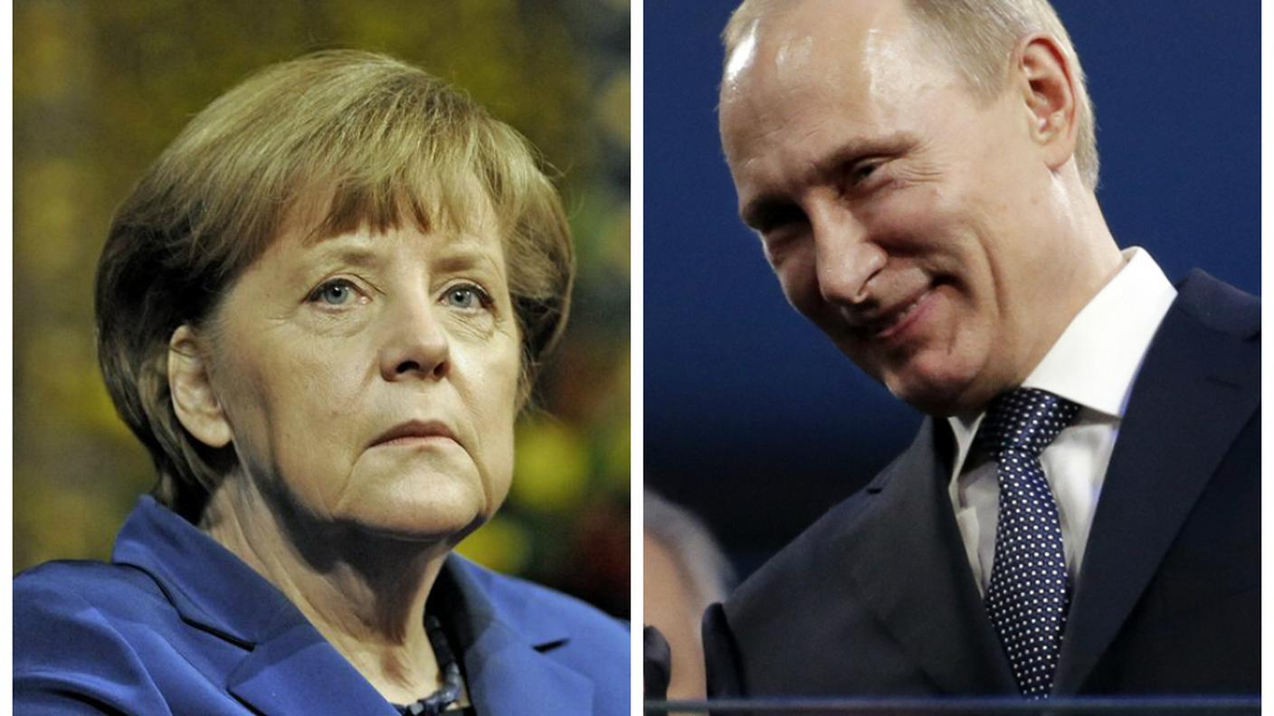 La cancelliera tedesca Angela Merkel e il presidente russo Vladimir Putin