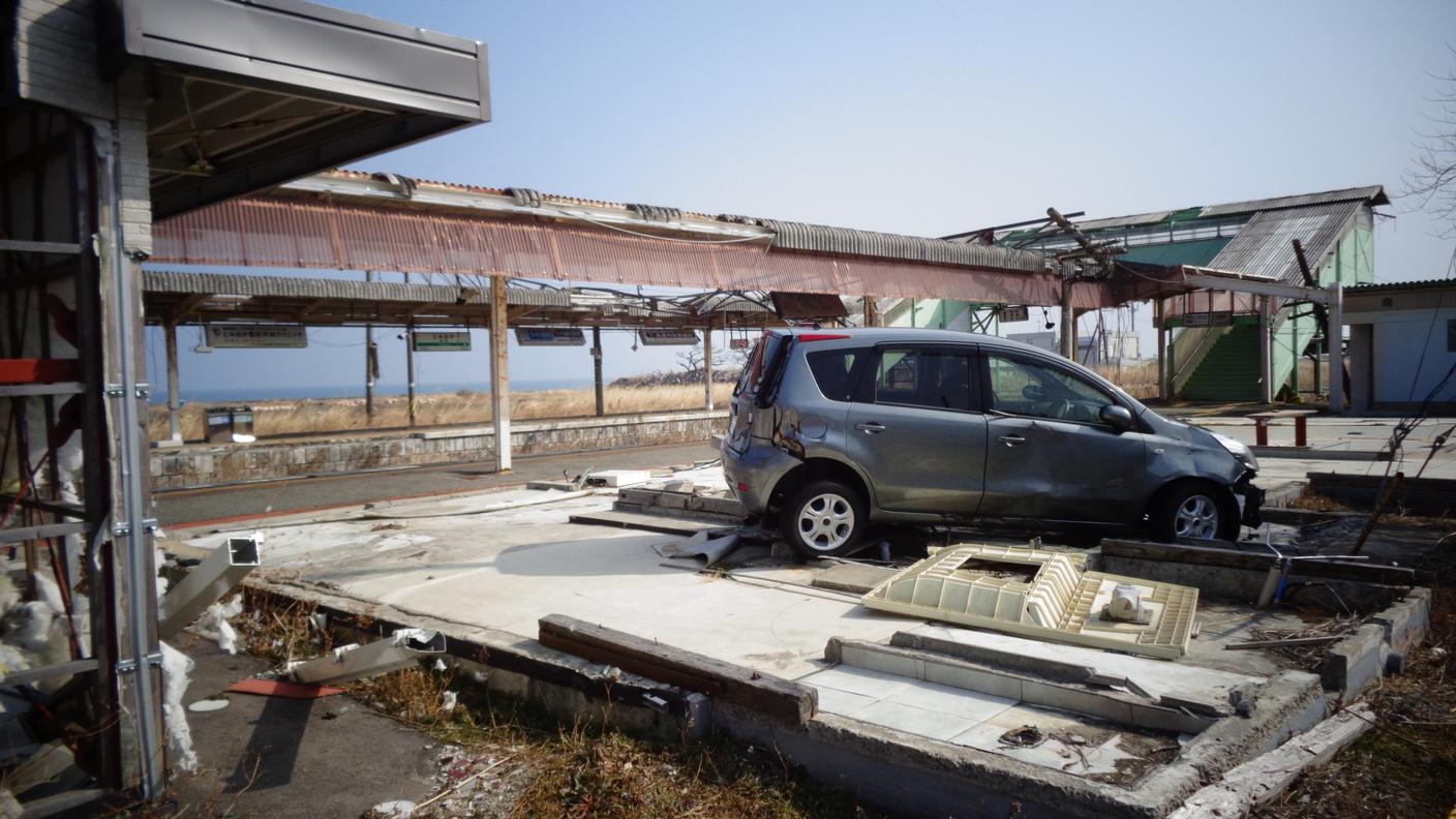 Quel che resta della stazione di Tomioka Town