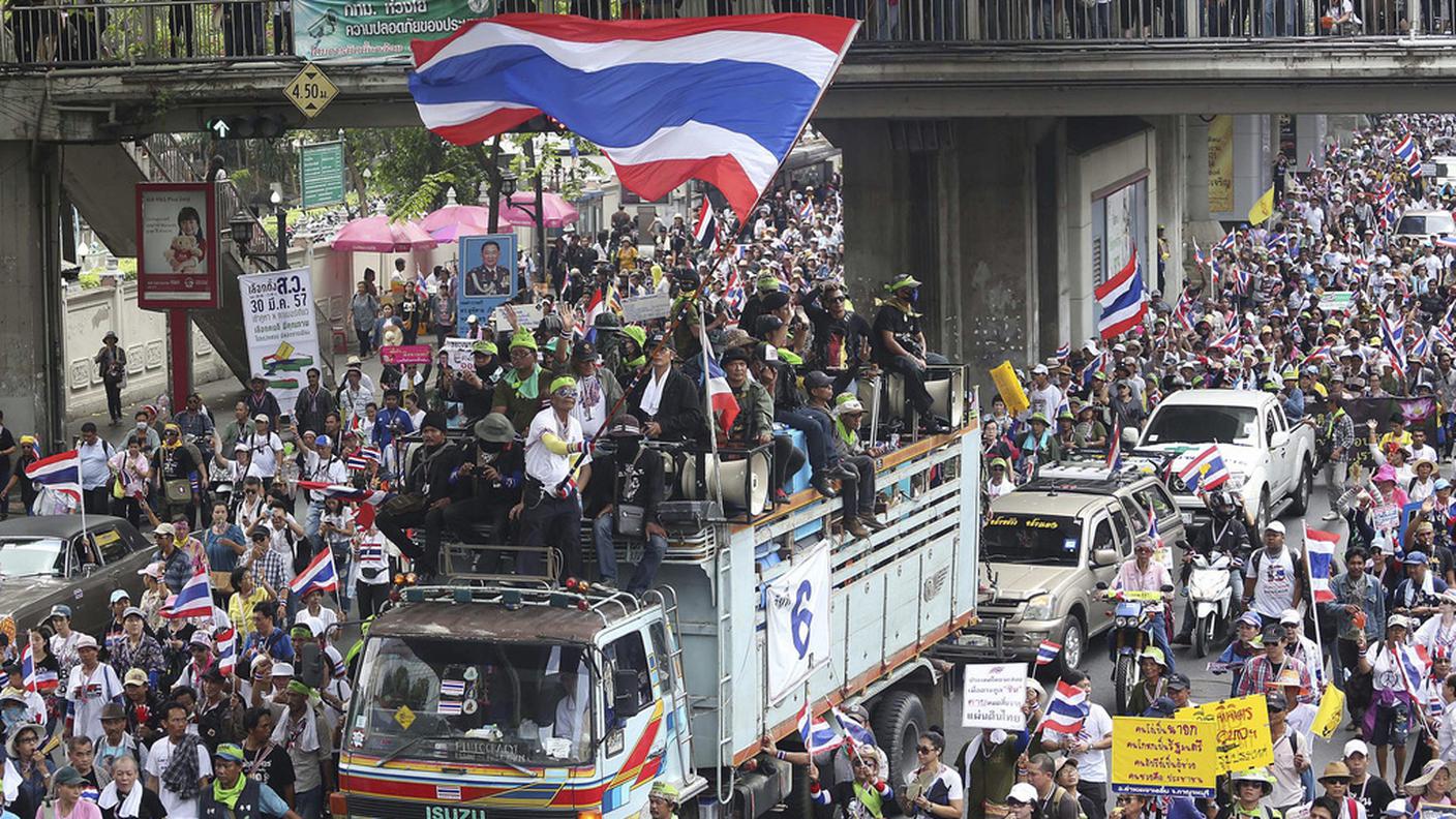 Le manifestazioni di oggi per le strade delle capitale thailandese