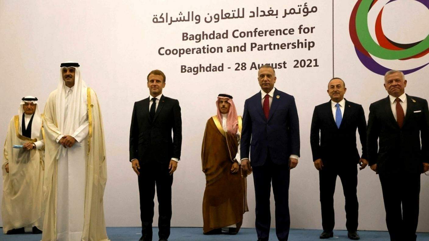 La conferenza di Baghdad, il presidente francese Macron era l'unico leader occidentale presente