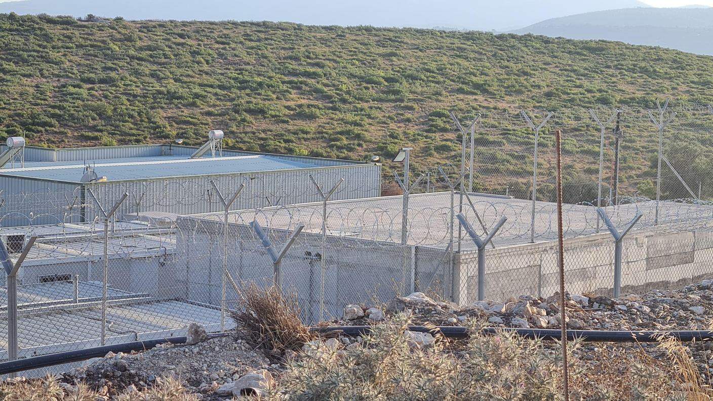 Il nuovo hotspot per i profughi sull'isola di Samos in località Mytilini