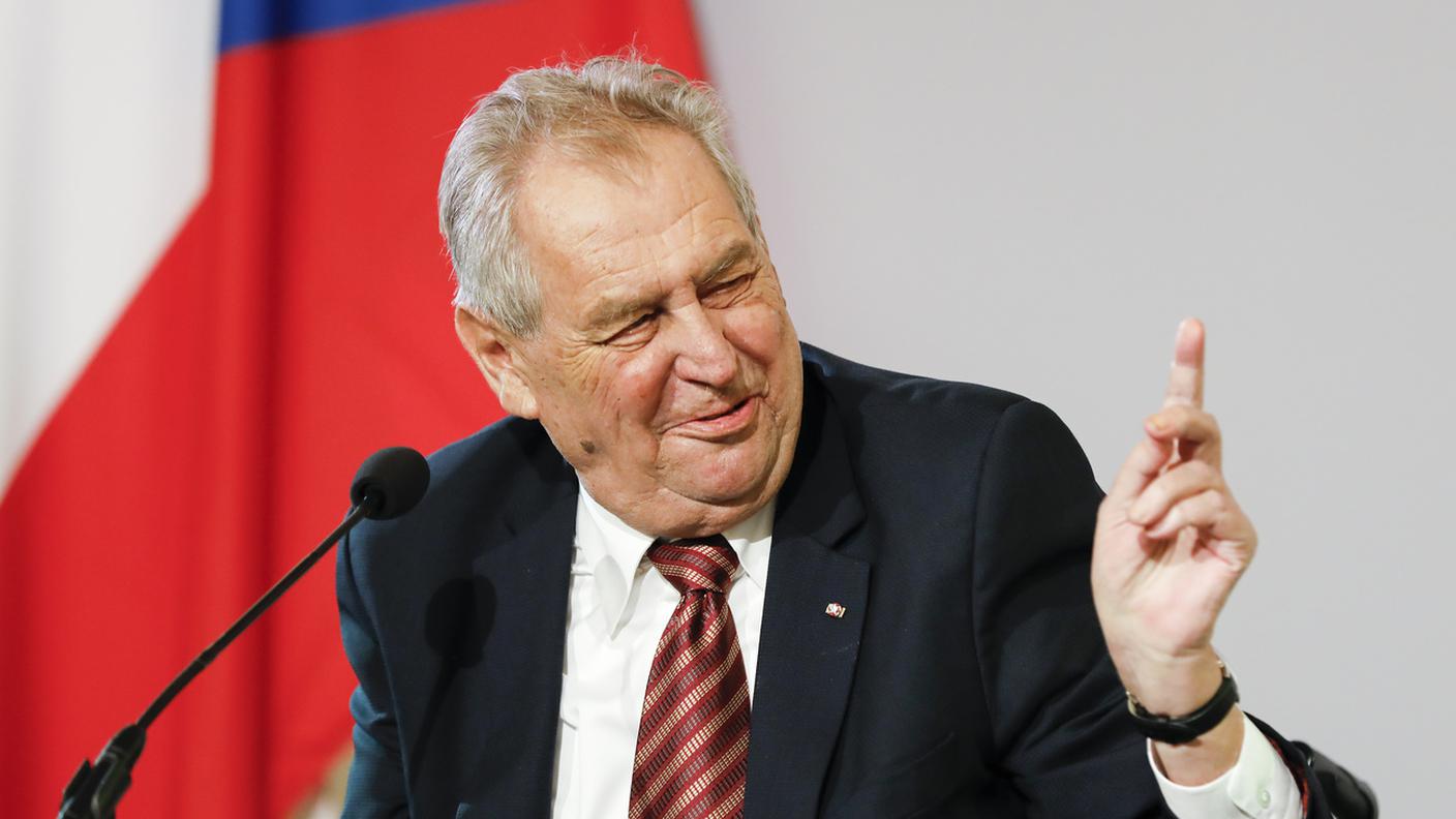 Il presidente ceco Milos Zeman, 77enne