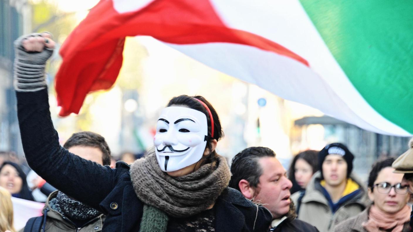 Manifestanti a Firenze