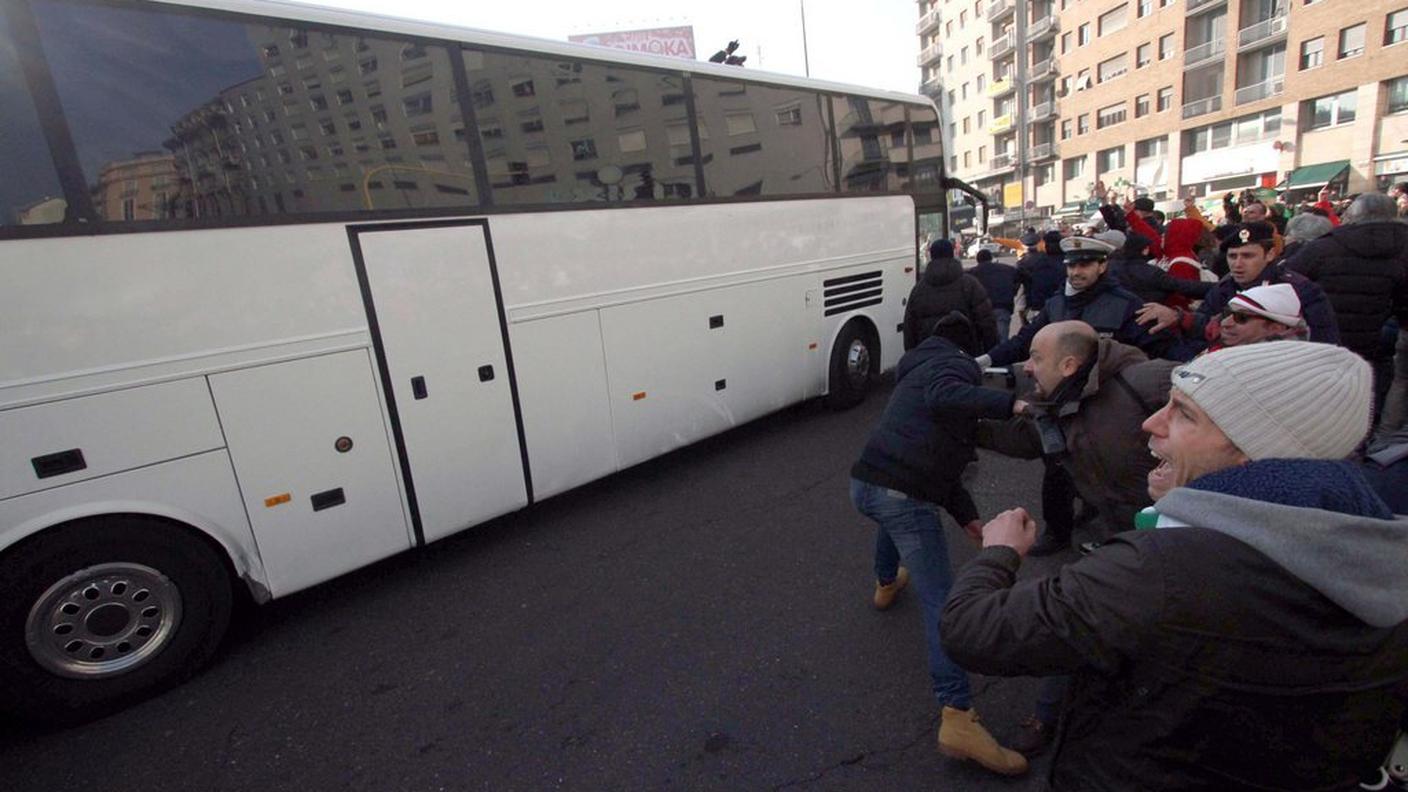 Il bus dei tifosi olandesi