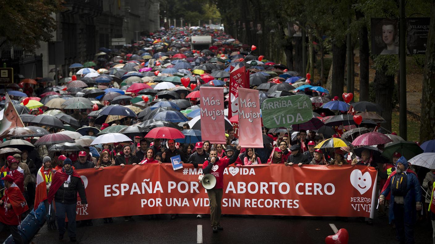 Già in ottobre una parte della popolazione spagnola era scesa in piazza per manifestare contro l'aborto
