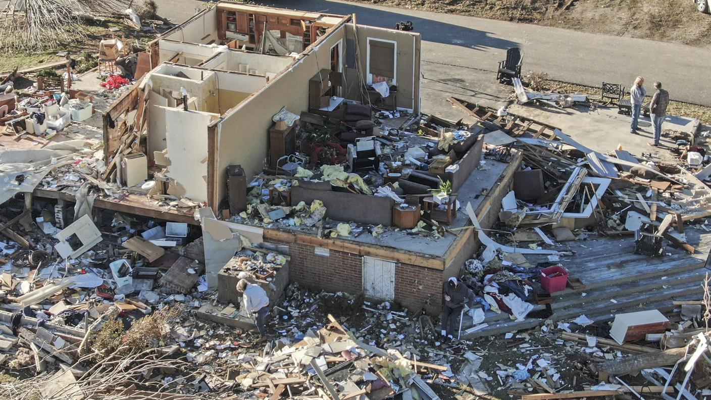 Case distrutte a Dawson Springs, Kentucky