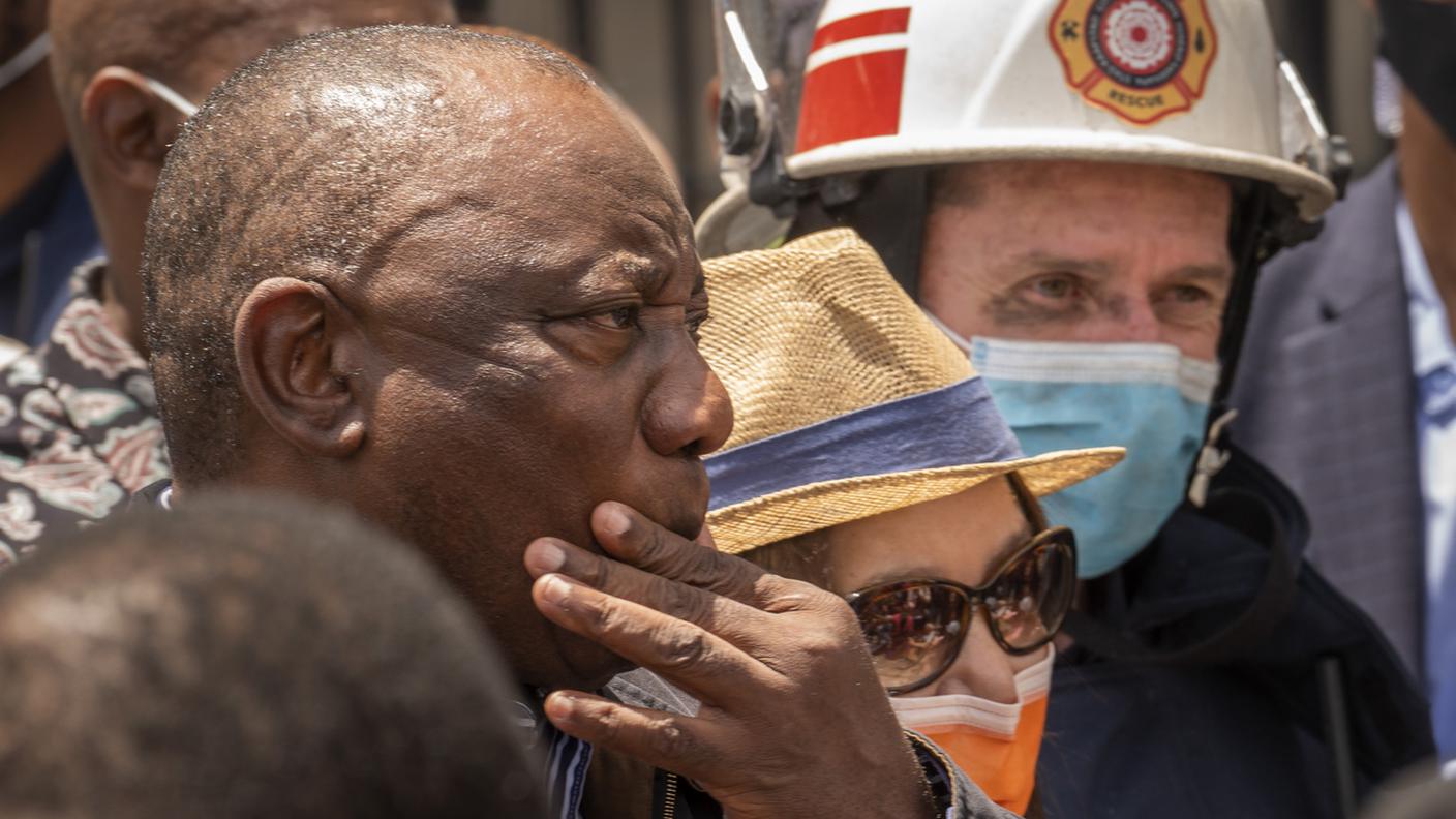 Sul posto anche il presidente Cyril Ramaphosa