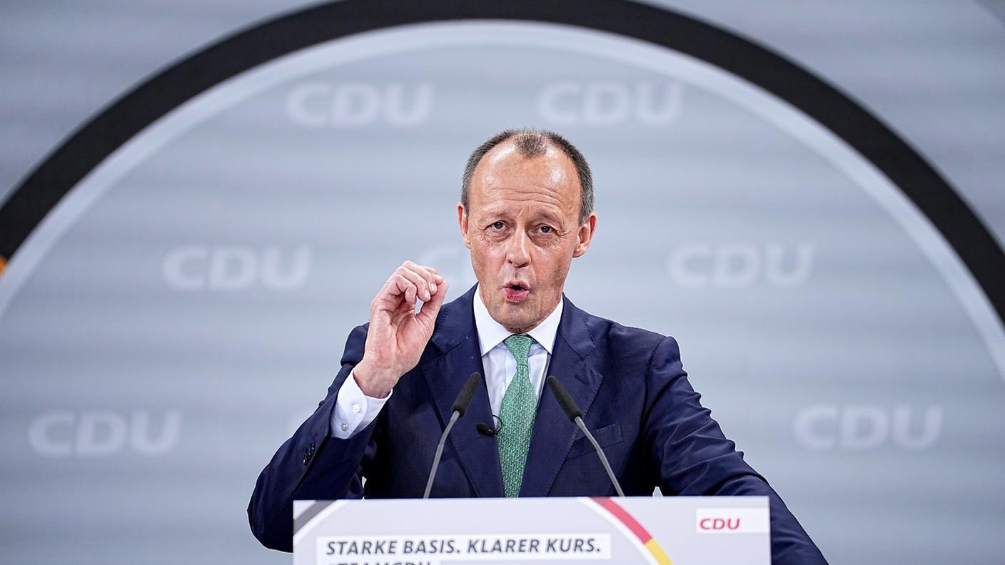 Il neo presidente durante il 34esimo congresso annuale dei cristiano democratici