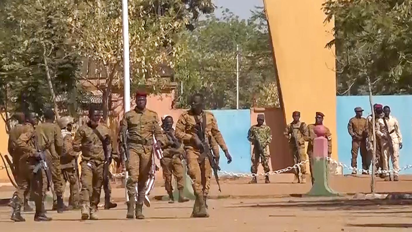 Un'immagine scattata lunedì mattina, 24 gennaio, a Ouagadougou in Burkina Faso