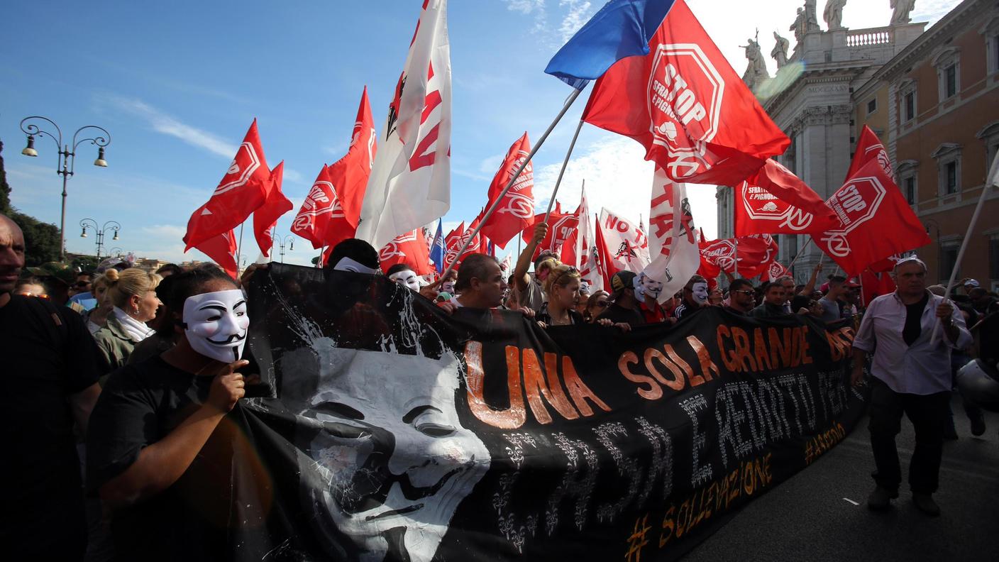 manifestazioni roma2 19.10.13 ansa.jpg