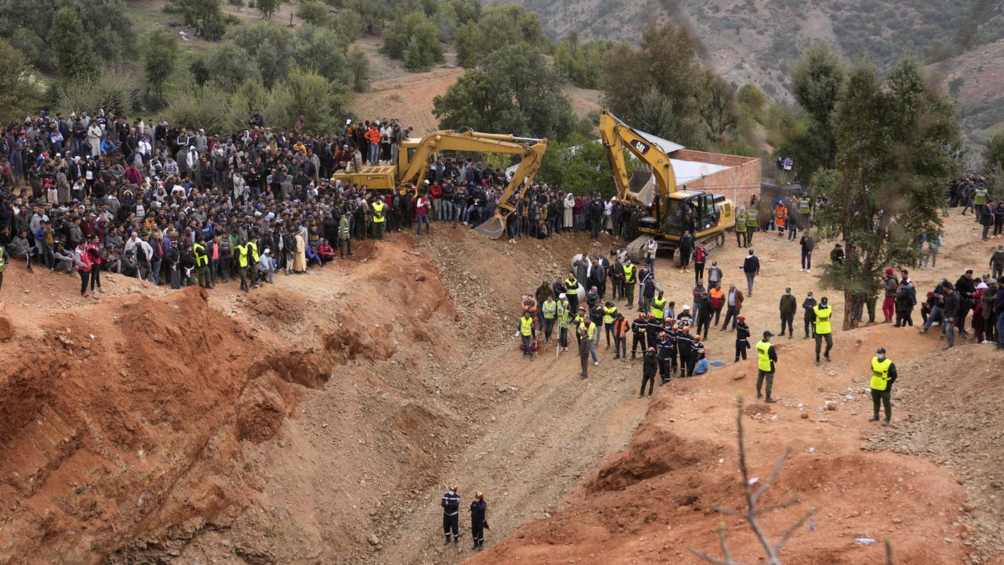 Un'immagine scattata durante le operazioni di soccorso