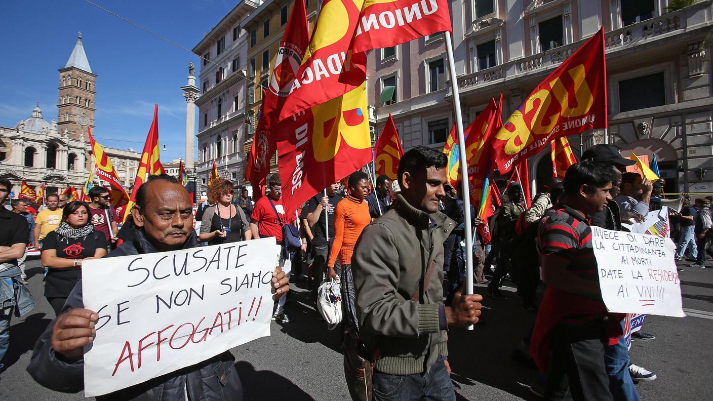 manifestazioni italia4 18.10.13 ansa.jpg