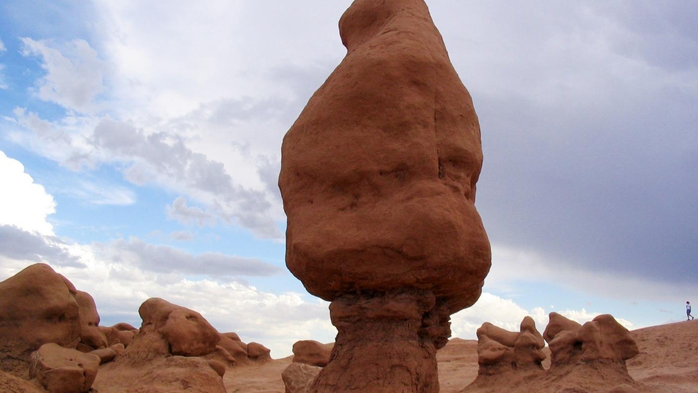 Una delle formazioni rocciose della Goblin Valley, nello Utah