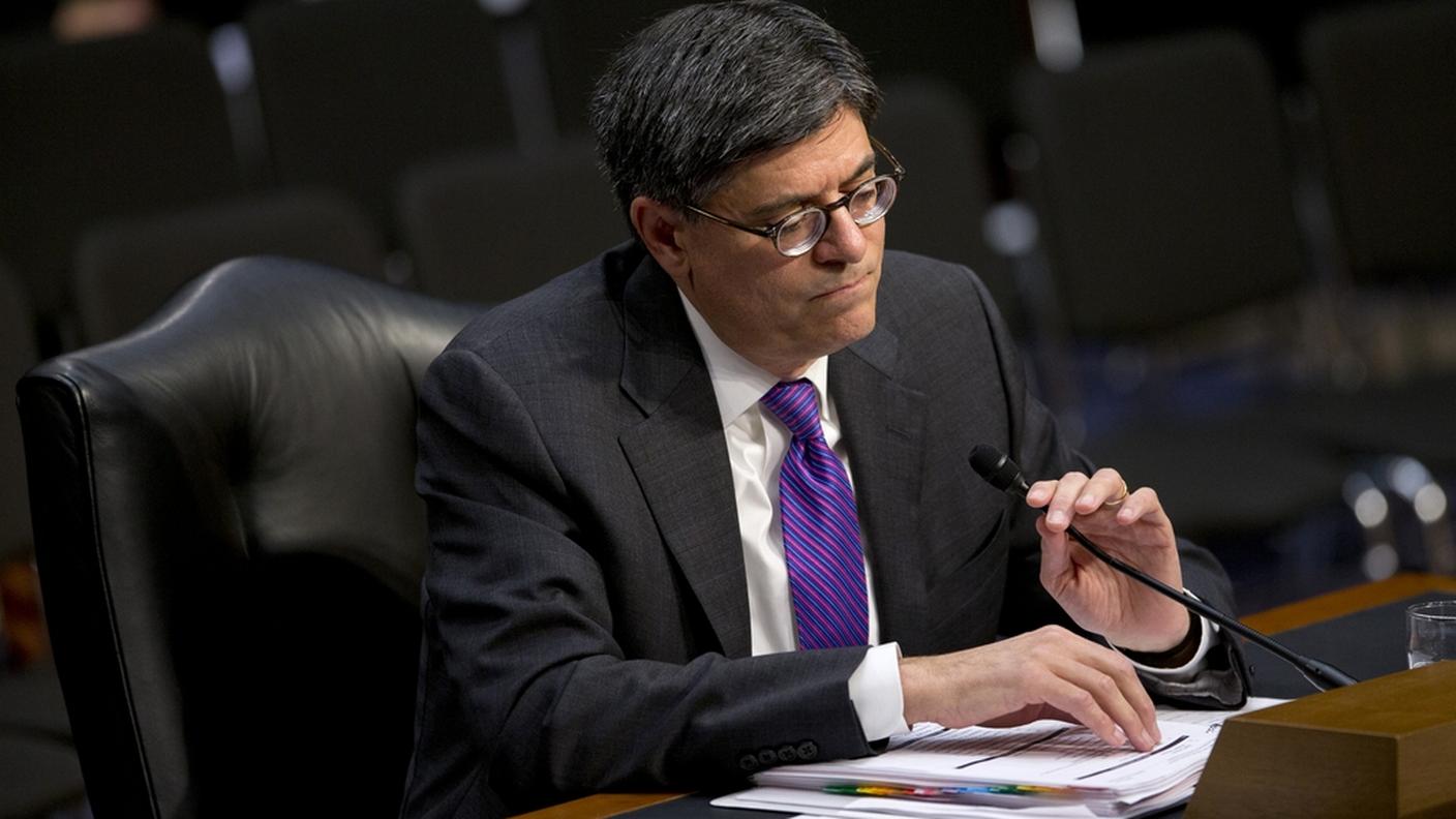 Jack Lew durante l'audizione al Senato