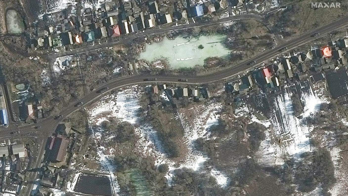 Immagini dal satellite: truppe in movimento a Golovchino