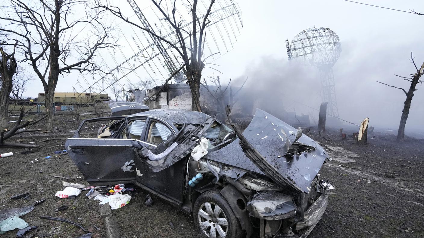 Postazione radar attaccata a Mariupol.