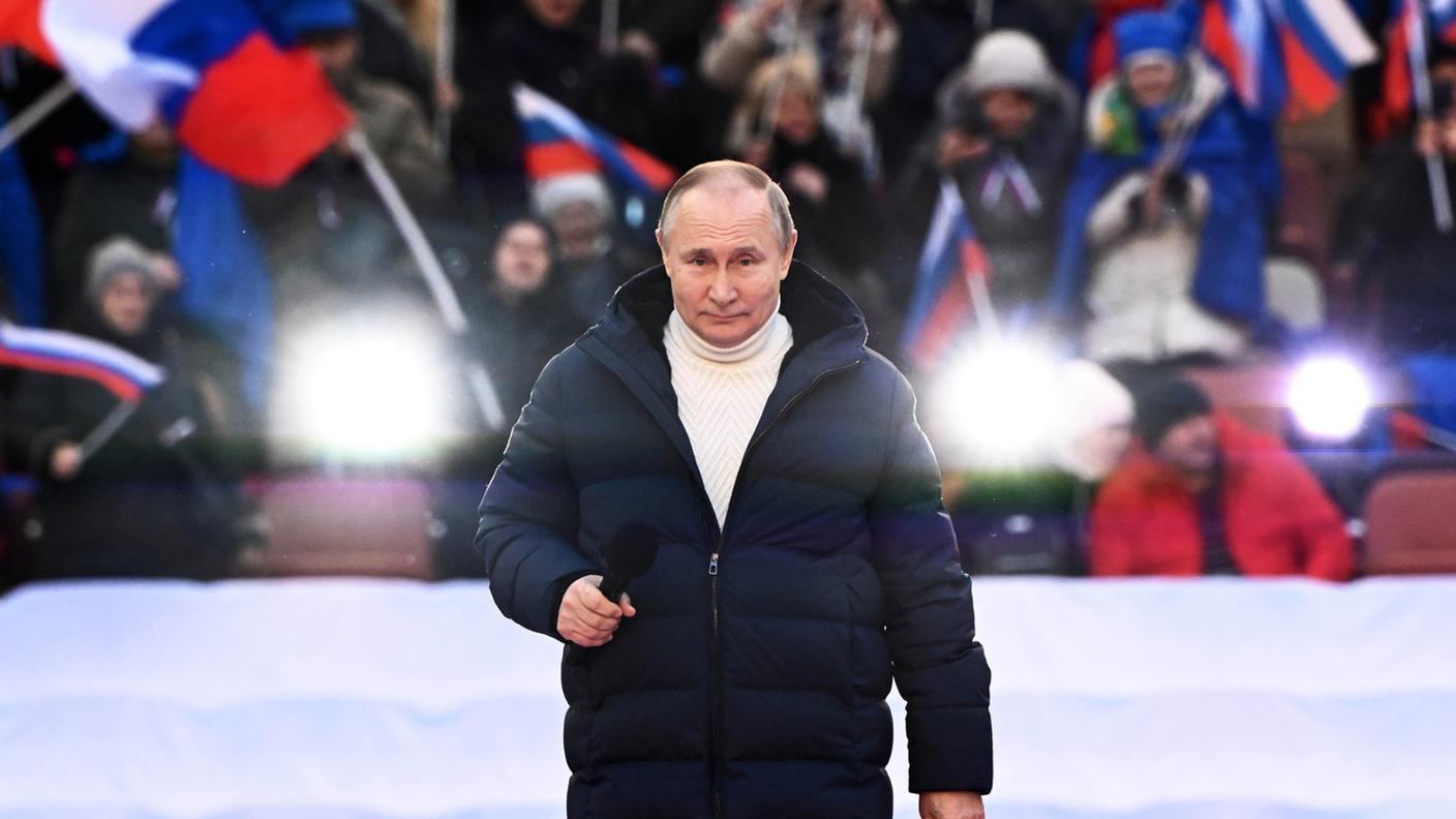 Putin al suo ingresso nello stadio moscovita