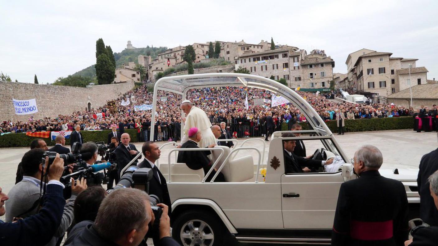 L'arrivo per la messa