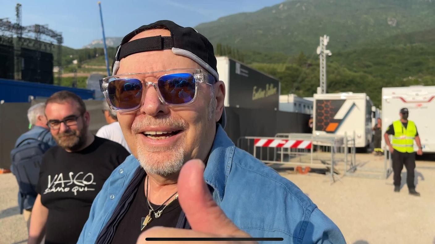 L'arrivo di Vasco Rossi alla Trentino Music Arena