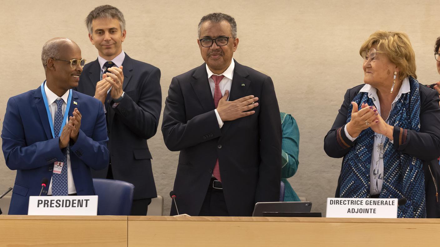 Tedros Adhanom Ghebreyesus in un'immagine scattata oggi a Ginevra