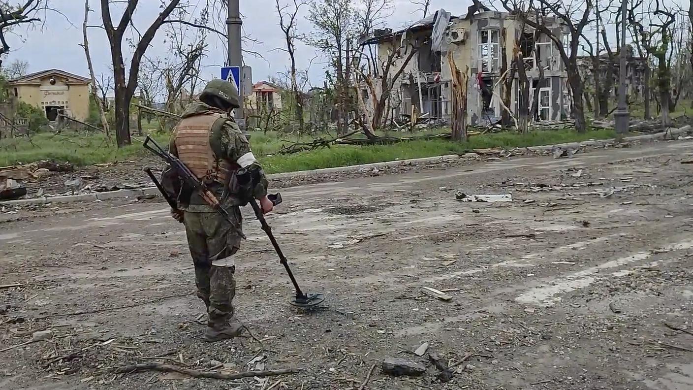 Un'immagine scattata due giorni fa a Mariupol