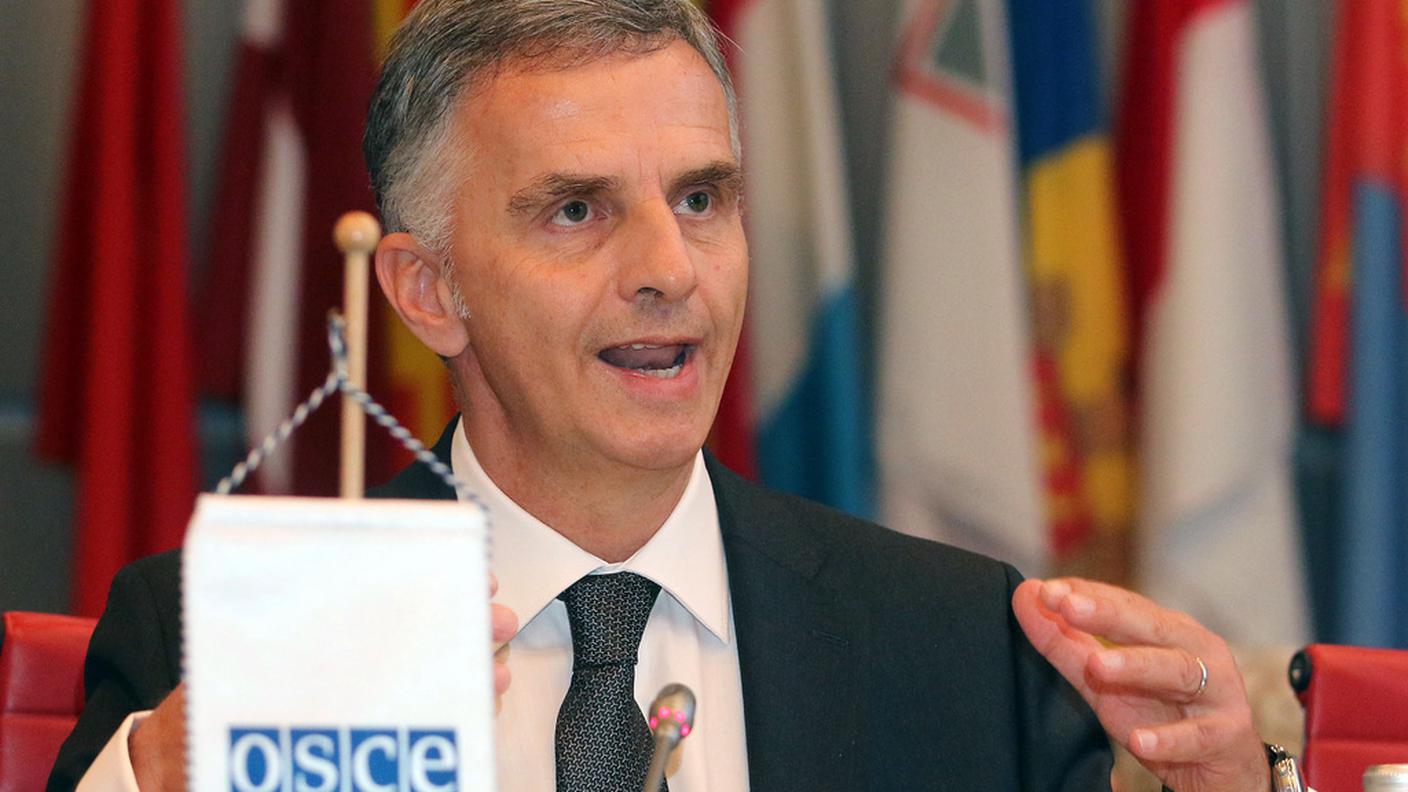 Il presidente in carica dell'OSCE e presidente della Confederazione Didier Burkhalter
