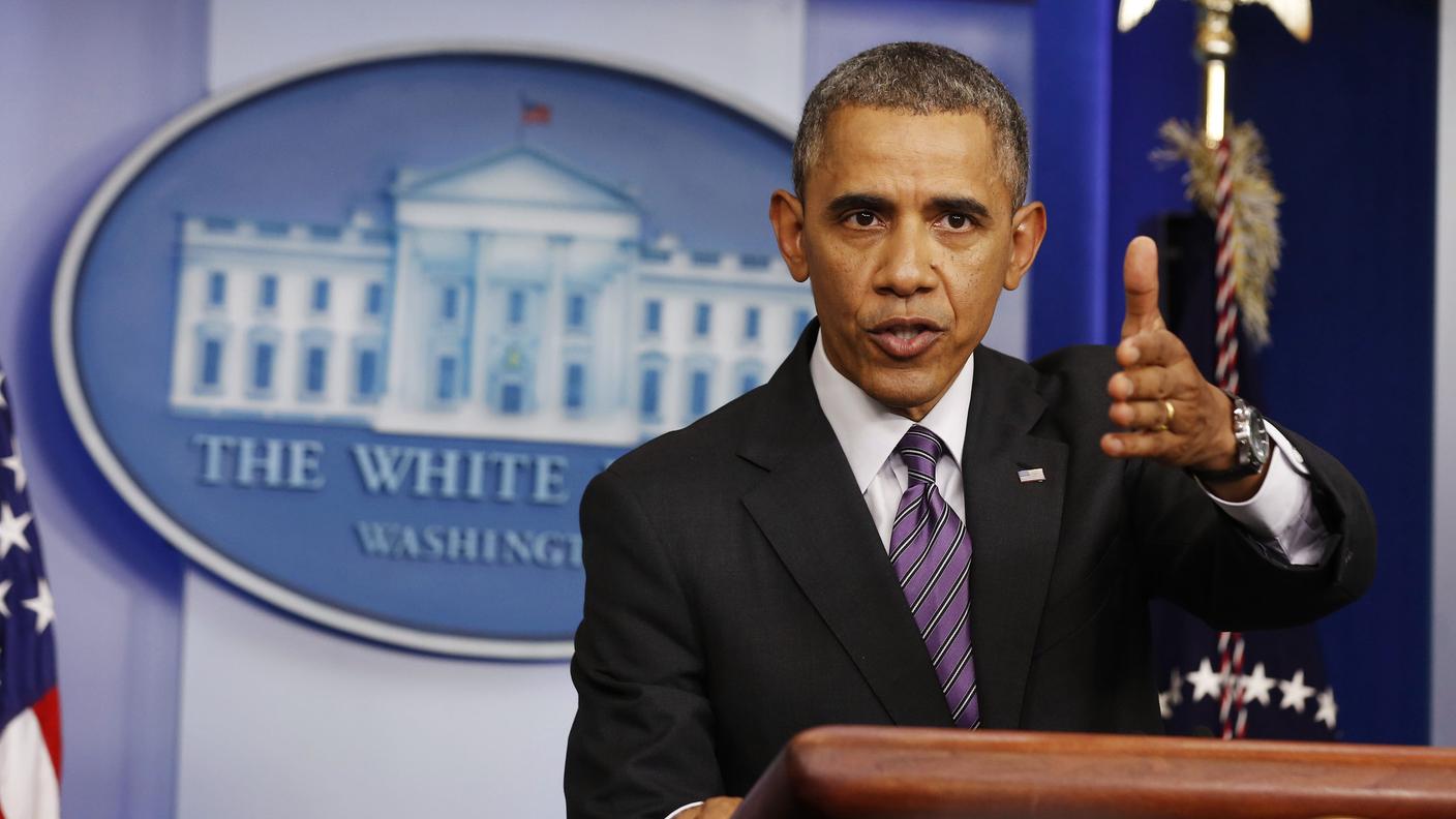 Barack Obama parla ai giornalisti in merito agli sviluppi della crisi ucraina