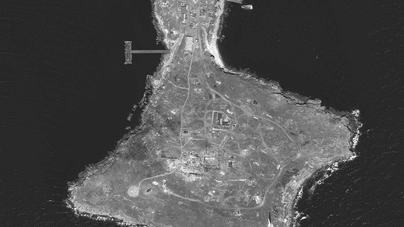 Un'immagine satellitare dell'isola